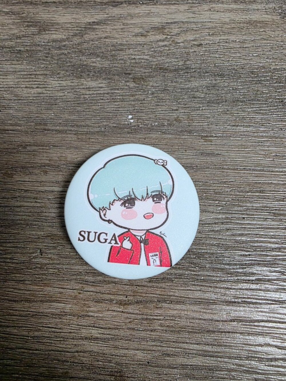 Three (3) BTS Buttons SUGA K-Pop Korea Concert ARMY Mint Yoongi - Picture 2 of 5